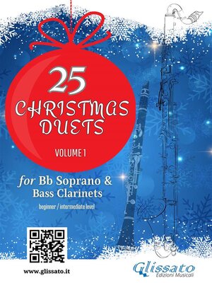 cover image of 25 Christmas Duets for Soprano and Bass Clarinets--volume 1